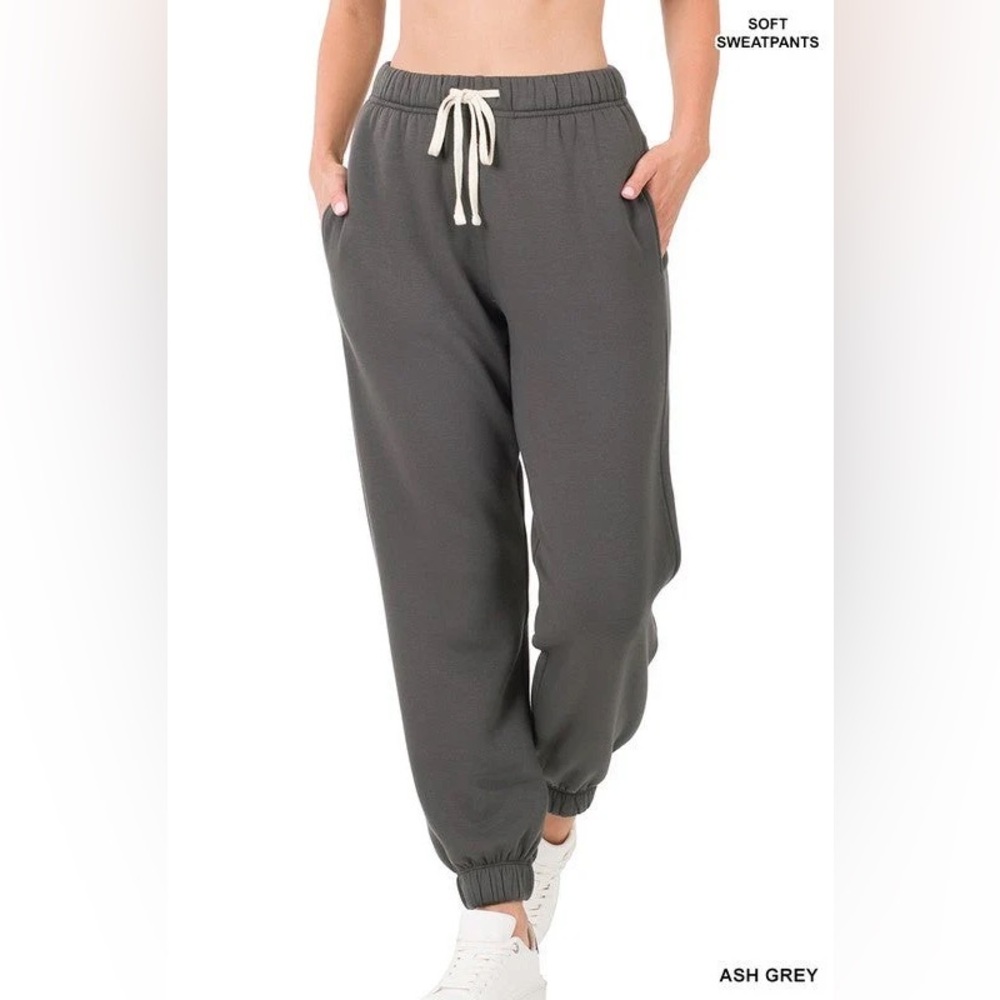 Ash Grey Soft Stretch Sweatpants